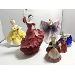 A collection of Royal Doulton figures including Is