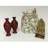 A 20th century Chinese export porcelain Buddha sur