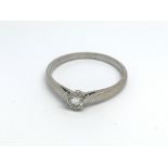 An 18ct white gold and diamond 0.25ct solitaire ri