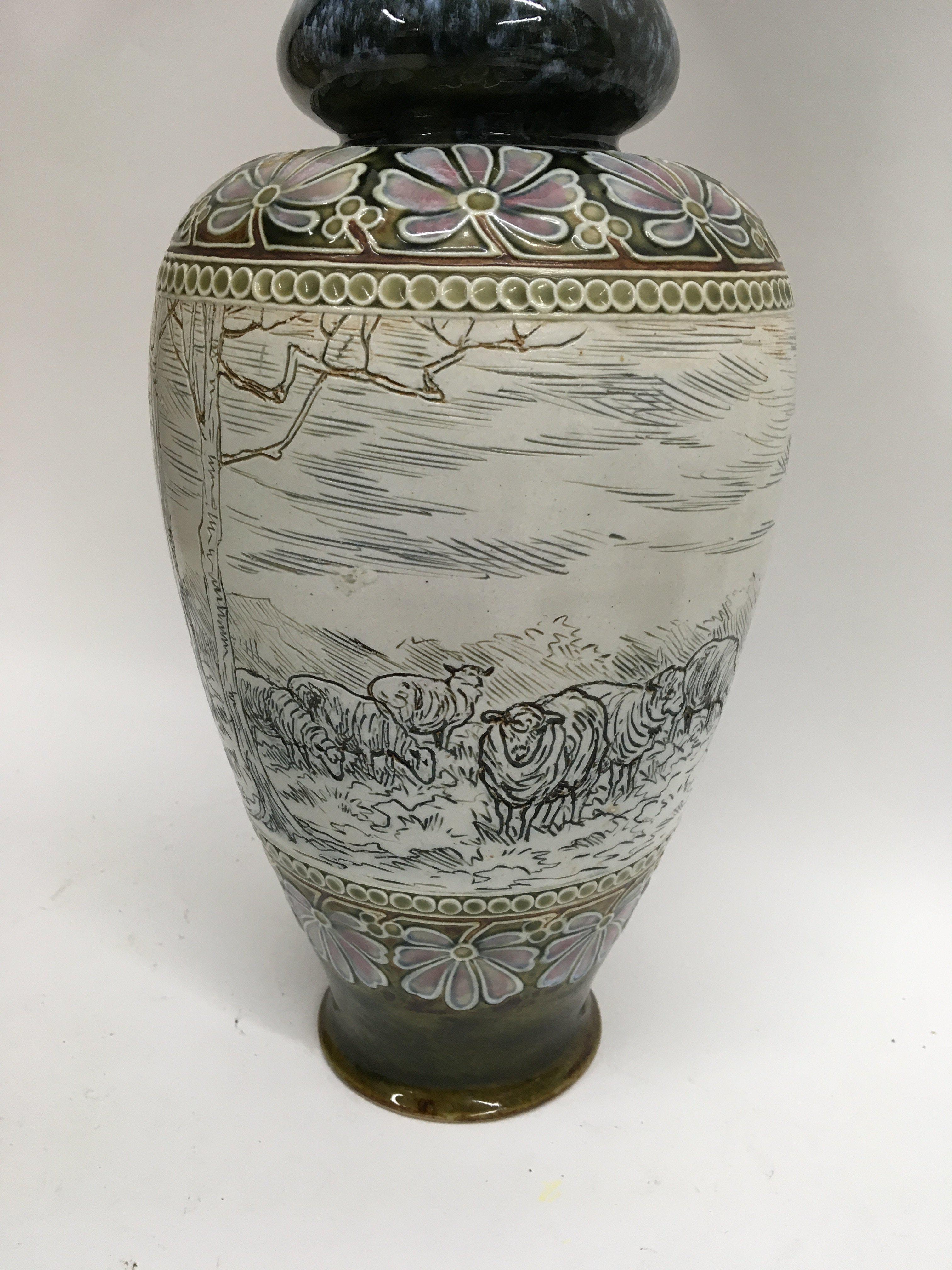 A Royal Doulton Hannah Barlow vase decorated with - Image 4 of 7
