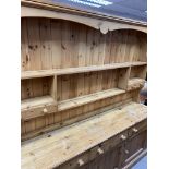 A large pine dresser 182cm x 190cm - NO RESERVE