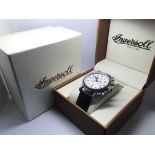 A boxed Ingersoll gents chronograph watch with tex