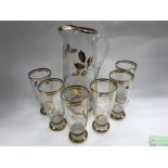 A 1950s glass lemonade set plus a collection of as