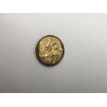 A 1910 full gold sovereign