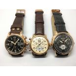 Three Ingersoll sample watches, no movements.