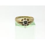 An 18ct gold gents solitaire diamond ring, approx