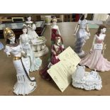 7 Coalport lady figurines.