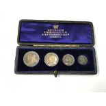 A cased 1896 maundy money coin set.