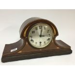 An Edwardian inlaid mahogany mantel clock (not see