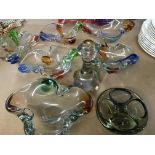 A collection of Munro glass Dishes .