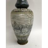 A Royal Doulton Hannah Barlow vase decorated with