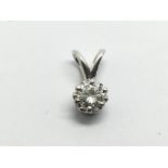 An 18ct white gold diamond pendant, approx.20ct, a