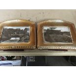 A pair of 925 silver photo frames .