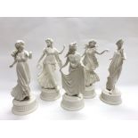 The Dancing Hours, 5 Wedgewood porcelain figurines