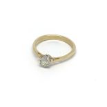 An 18carat gold solitaire diamond ring. the brilli