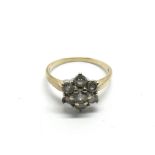 A 9ct gold ring set with CZ stones, approx 3g and