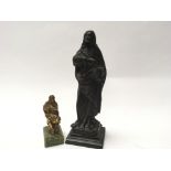 19th century bronze figure of possibly "Joan of Ar