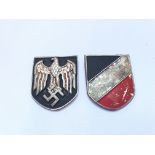 WW2 German Africa Corps Tropical Helmet badges.