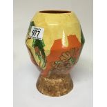 An Art Deco design ceramic vase. Memory Lane with