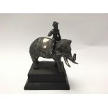 19th century Indian figure of an elephant with a r