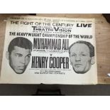 An original boxing poster . The fight of the centu