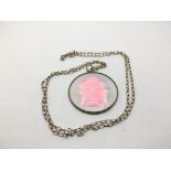 A 9ct gold belcher link necklace with hologram pen