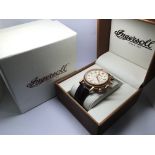 A boxed Ingersoll gents chronograph watch with a c