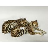 A 1970s Italian ceramic cheetahs. 52cm.