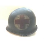WW2 US M1 Medics Helmet with Firestone Liner & 1st