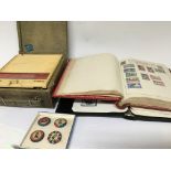 A vintage portable Ekco radio two stamp albums a c