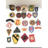A Collection of 25 Vietnam War era US Army Patches