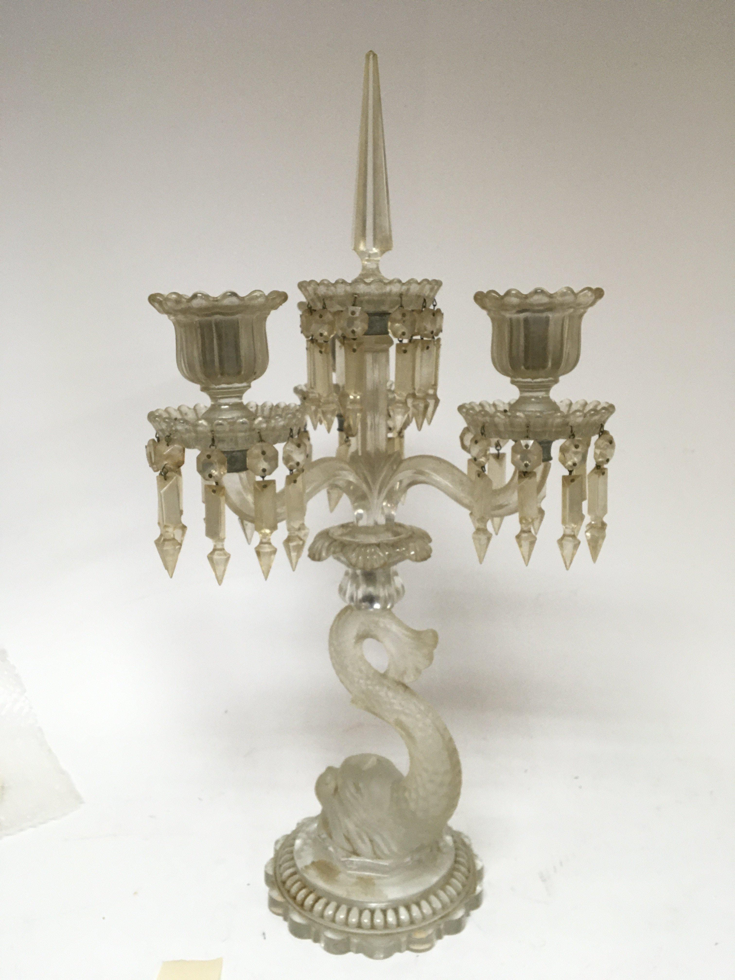 A 20th century Baccarat Glass table centre piece i