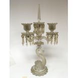 A 20th century Baccarat Glass table centre piece i