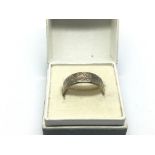 A 9ct white gold ring, approx 4.8g and approx size