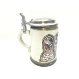 WW2 German 3rd Reich Lidded Stein. There is a repa