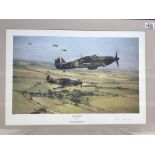 4 signed military aircraft prints by Robert Taylor