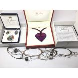 A Baccarat heart pendant, Bellissi Murano bracelet