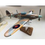 A Large resin model of a Hurricane on stand. Wing