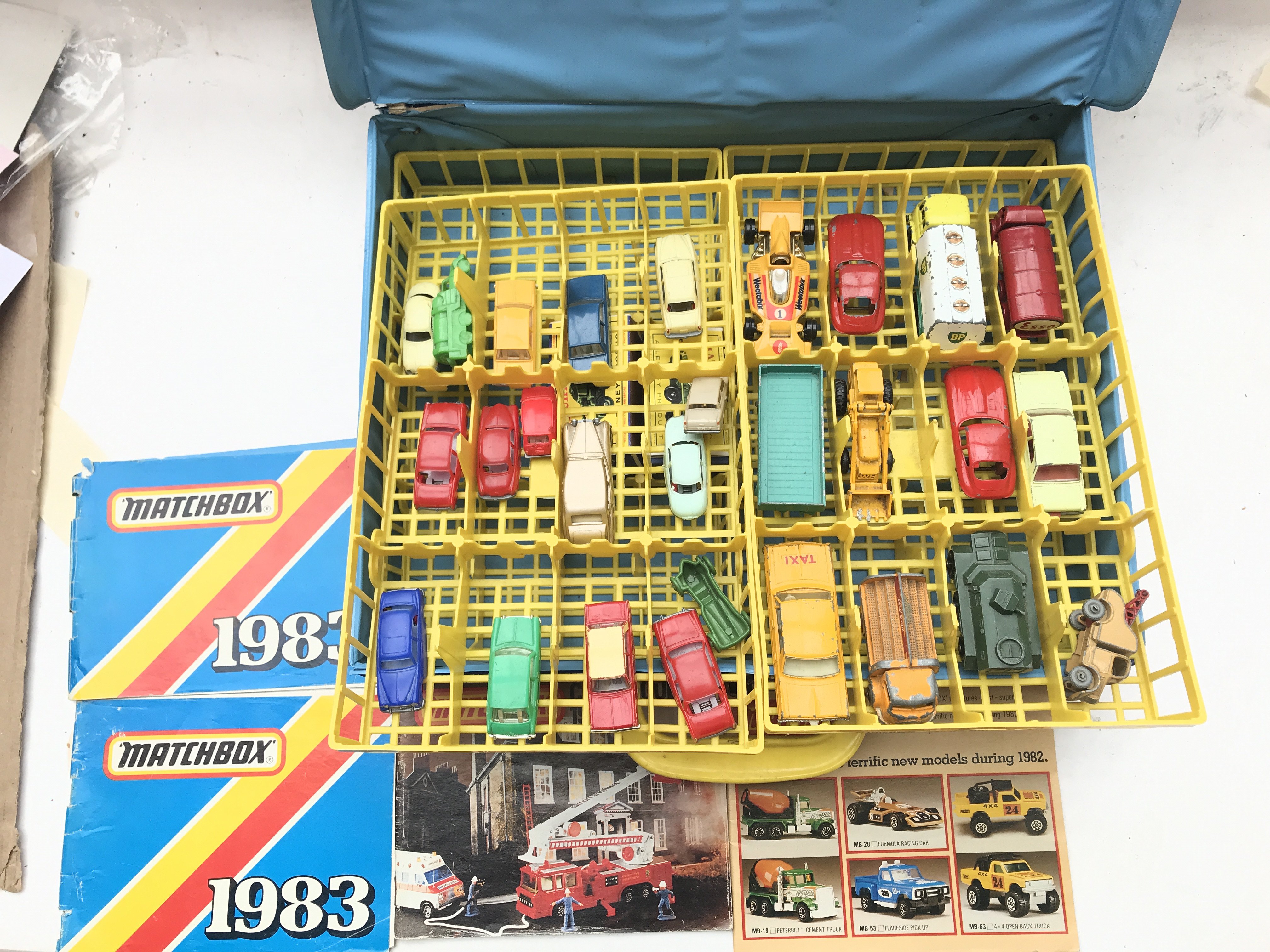 A Matchbox Carry case including some cars and incl