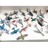 A Collection of die cast aircraft including a matc