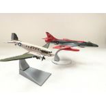 A Corgi Douglas C-47A Skytrain #47101 and a Hawker