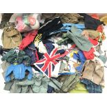 A large collection of Action man accessories.