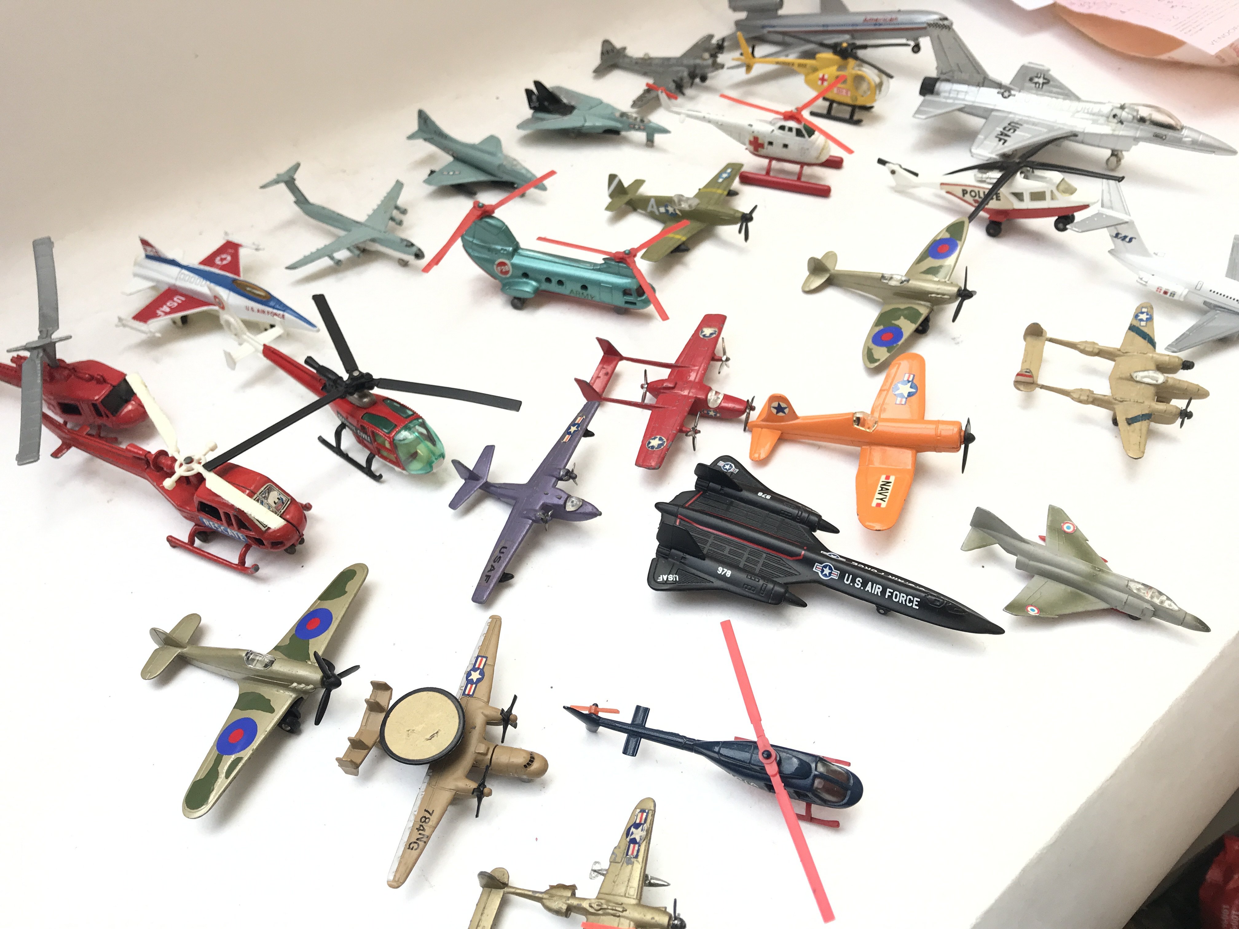 A Collection of die cast aircraft including matchb