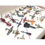 A Collection of die cast aircraft including matchb