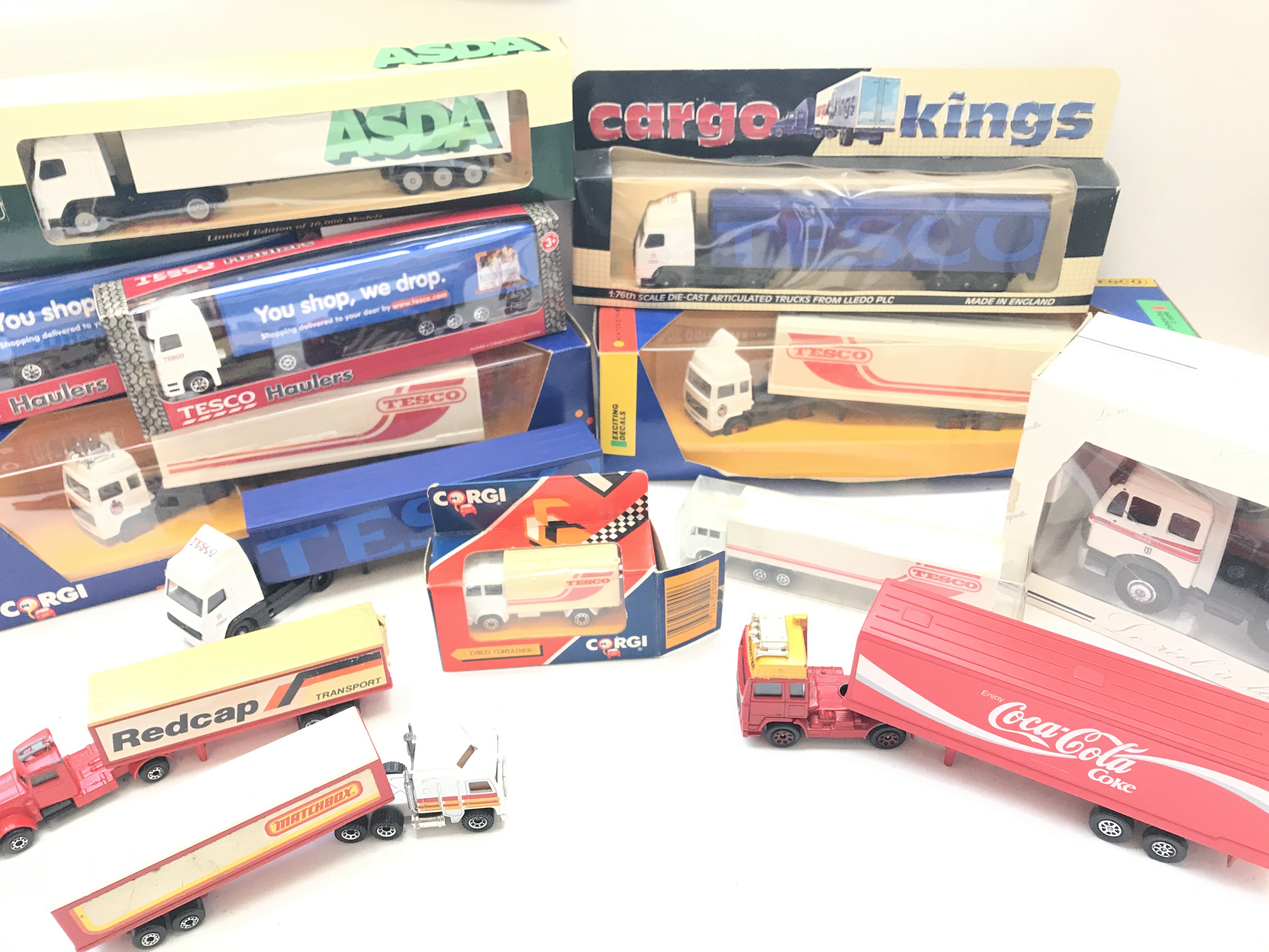 A collection of Lorry's including a boxed Corgi Vo