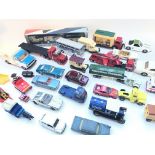 A Collection of Playworn Matchbox, Dinky toys and