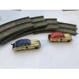 Two British made wind up tin plate cars with max t