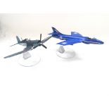 A Corgi Hawker Hunter #AA32701 and a Vought F4U-1A