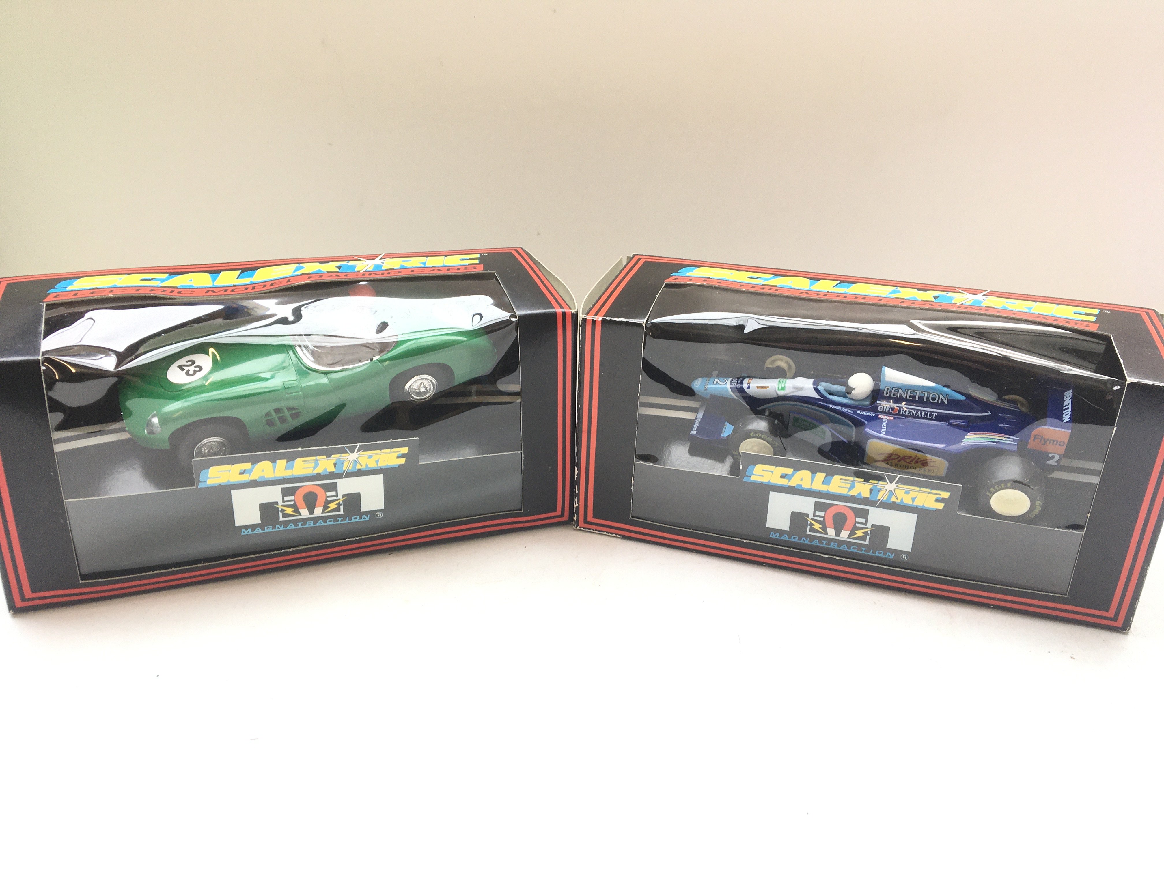 2 x Scalextric cars a Aston Martin DBR 1/300 #C289