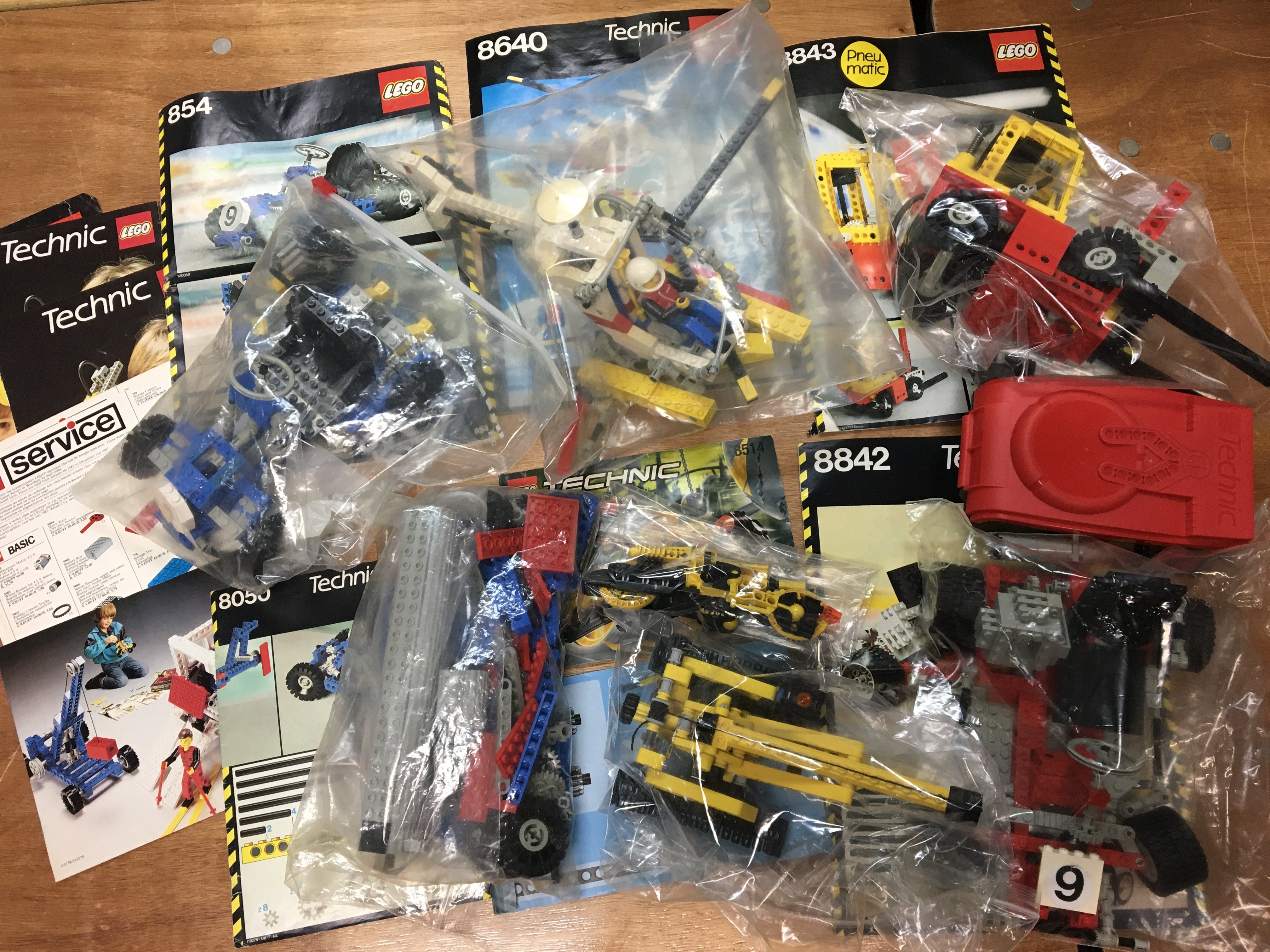 Six boxes of Lego and Mega Bloks consisting of Tec